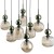 Lampa wisząca SOPHIA GREEN COGNAC 8XE14