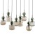 Lampa wisząca SOPHIA GREEN COGNAC 8XE14