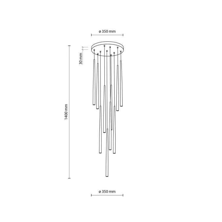 Lampa wisząca PIANO BROWN 10
