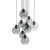 Lampa wisząca koło CUBUS GRAPHITE 9