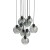 Lampa wisząca koło CUBUS GRAPHITE 9