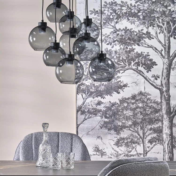 Lampa wisząca koło CUBUS GRAPHITE 9