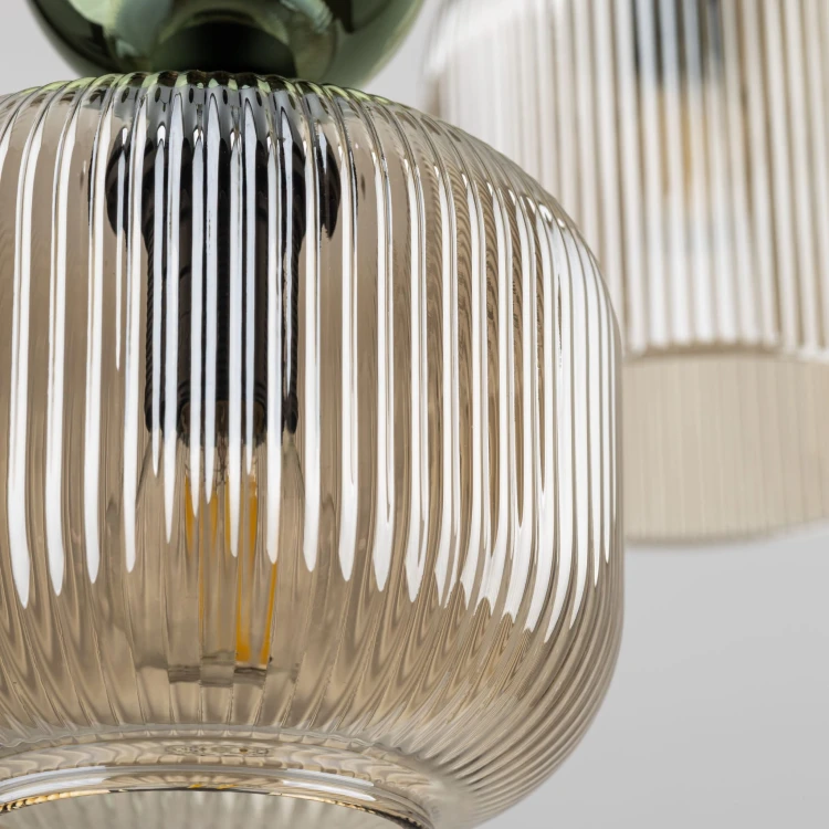 Lampa wisząca SOPHIA GREEN COGNAC 6XE14