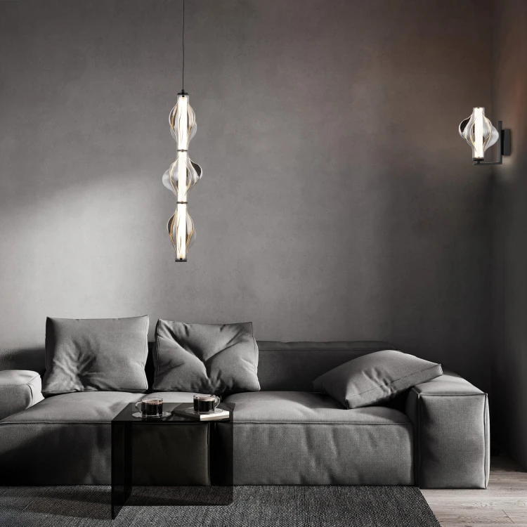 Lampa wisząca ELVA BLACK LED 22W