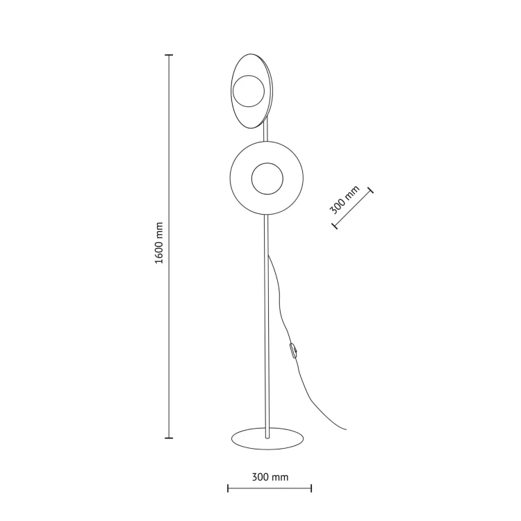 Lampa podłogowa SLATE NEW BROWN GLASS 2XG9