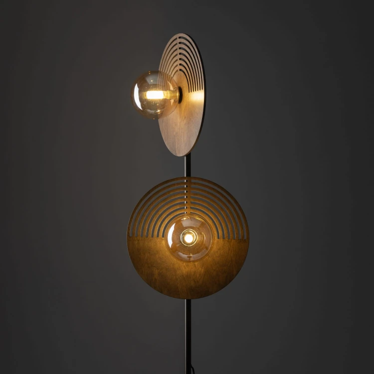 Lampa podłogowa LUNAR WOOD 2XG9