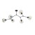 Lampa sufitowa FAIRY 6 czarna