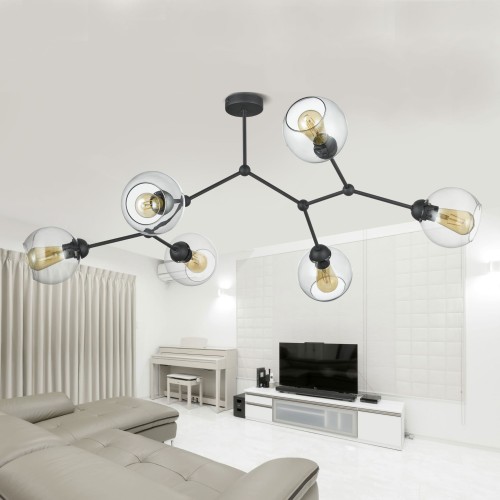 Lampa sufitowa FAIRY 6 czarna