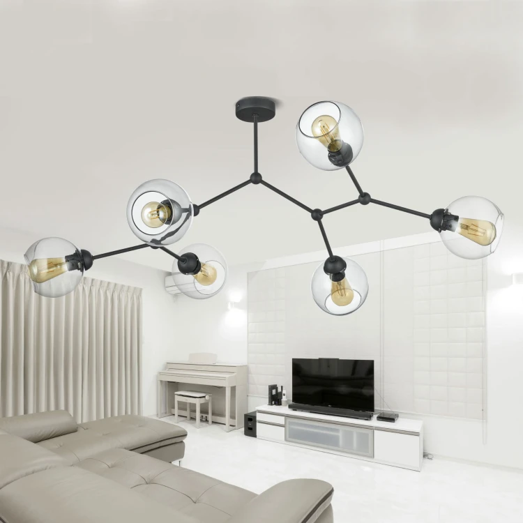 Lampa sufitowa FAIRY 6 czarna