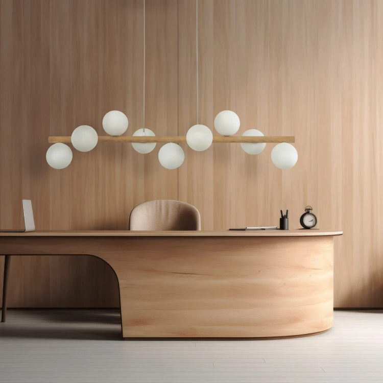Lampa wisząca ESTERA WOOD drewniane ramię 9