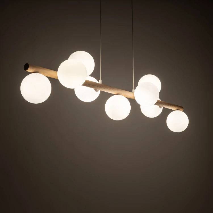 Lampa wisząca ESTERA WOOD drewniane ramię 9