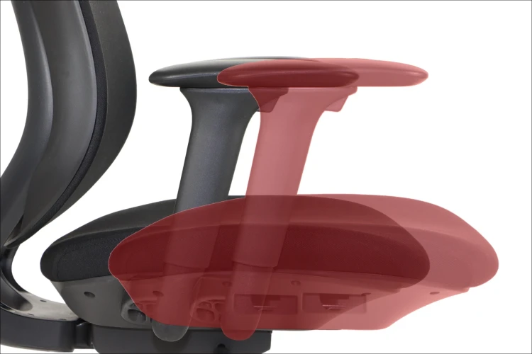 Fotel ergonomiczny LARSTON czarny z wysuw siedziska z zagłówkiem BHP