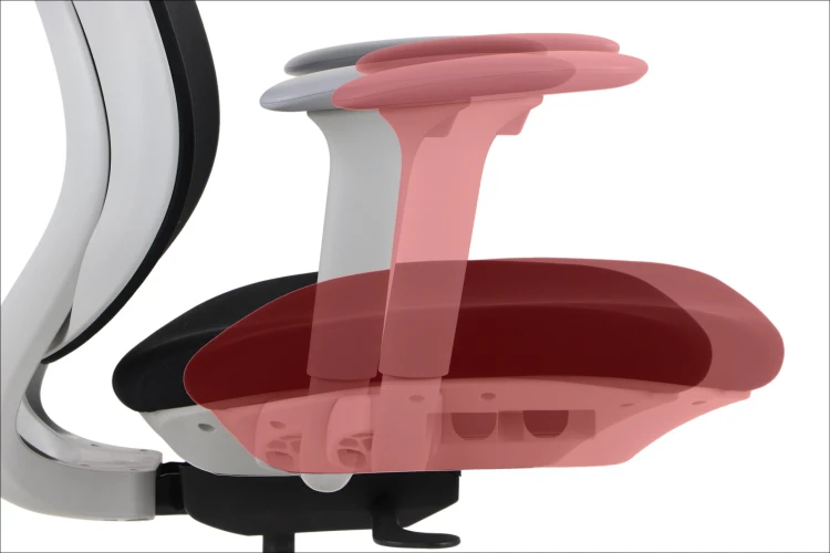 Fotel ergonomiczny LARSTON GF czarny z wysuw siedziska z zagłówkiem BHP