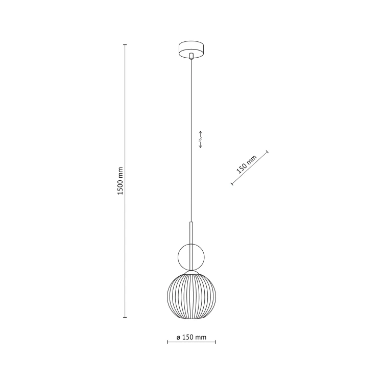 Lampa wisząca SOPHIA COGNAC 1XE14 szklany klosz