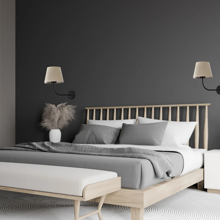 Kinkiet ścienny CHICAGO LINEN z abażurem