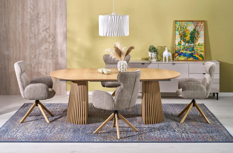 Stół rozkładany FARGO naturalny owalny 120-210 cm