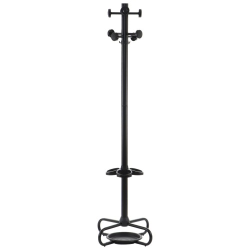 Wieszak metalowy WML-1/BK czarny z miejscem na parasole