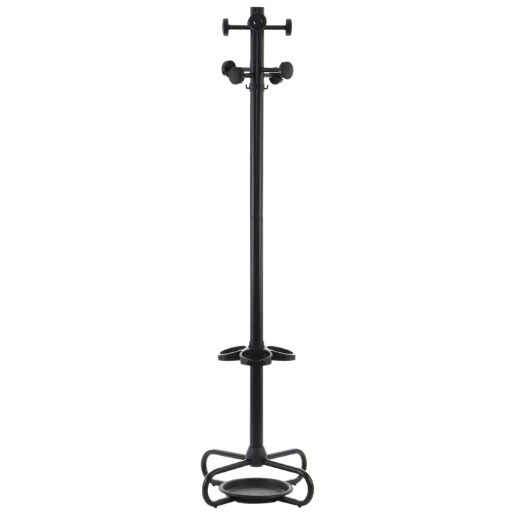 Wieszak metalowy WML-1/BK czarny z miejscem na parasole