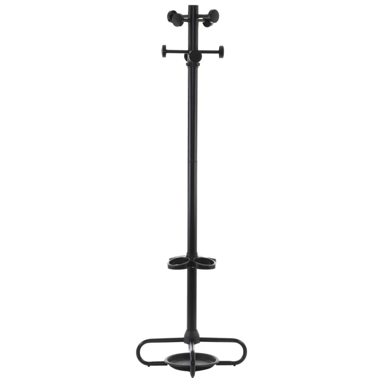 Wieszak metalowy WML-1/BK czarny z miejscem na parasole