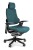 Fotel ergonomiczny WAU czarny stelaż tkanina PL04 Teal - odcień turkusu