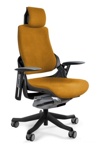 Fotel ergonomiczny WAU czarny stelaż tkanina PL03 Carmel - karmel.jpg