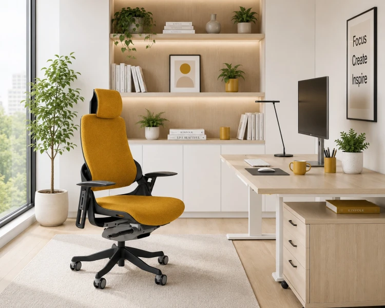 Fotel ergonomiczny WAU czarny stelaż tkanina PL03 Carmel - karmel-aranzacja.jpg