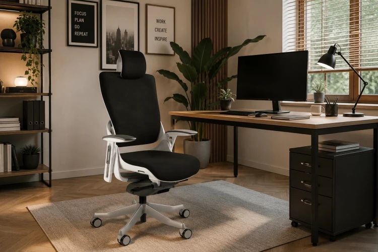 Fotel ergonomiczny WAU 2 biały stelaż tkanina PL01 Oreo-aranzacja.jpg