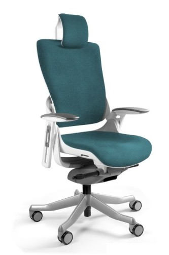 Fotel ergonomiczny WAU 2 biały stelaż tkanina PL04 Teal - odcień turkusu.jpg