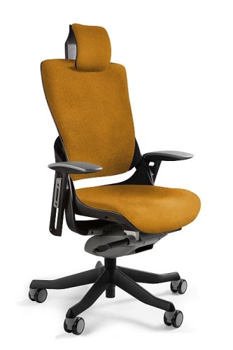 Fotel ergonomiczny WAU 2 czarny stelaż tkanina PL03 Carmel - karmel.jpg