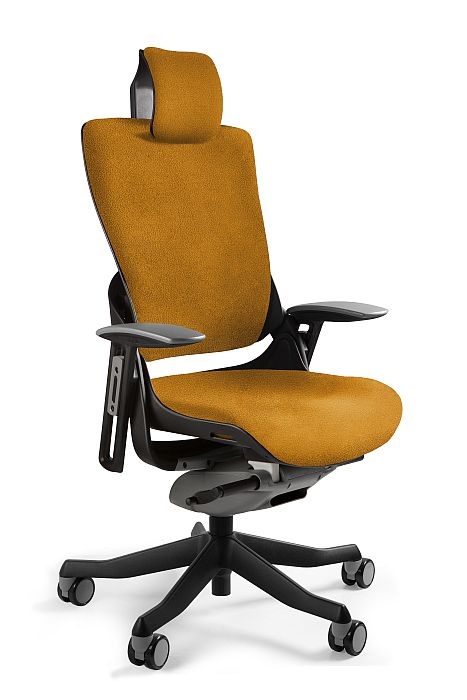 Fotel ergonomiczny WAU 2 czarny stelaż tkanina PL03 Carmel - karmel.jpg