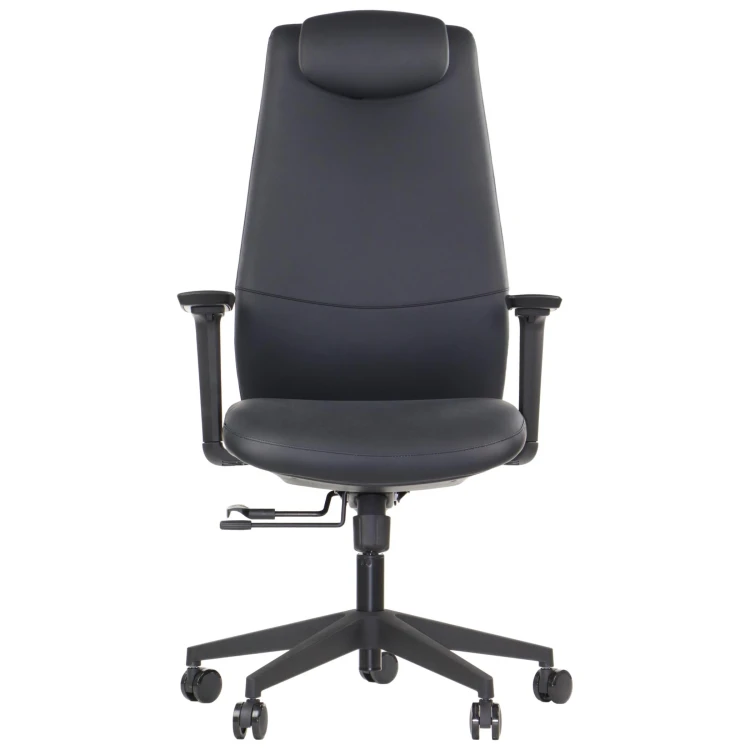 Fotel biurowy ergonomiczny SELLA czarna ekoskóra