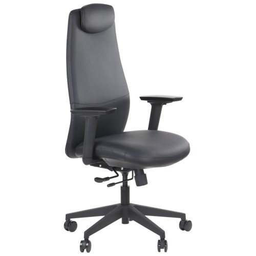 Fotel biurowy ergonomiczny SELLA czarna ekoskóra
