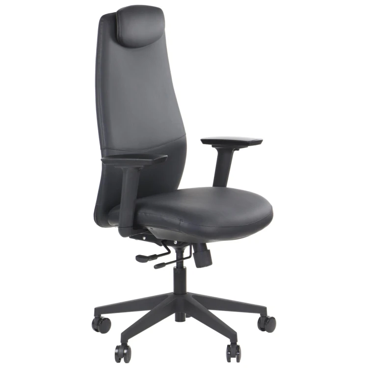 Fotel biurowy ergonomiczny SELLA czarna ekoskóra