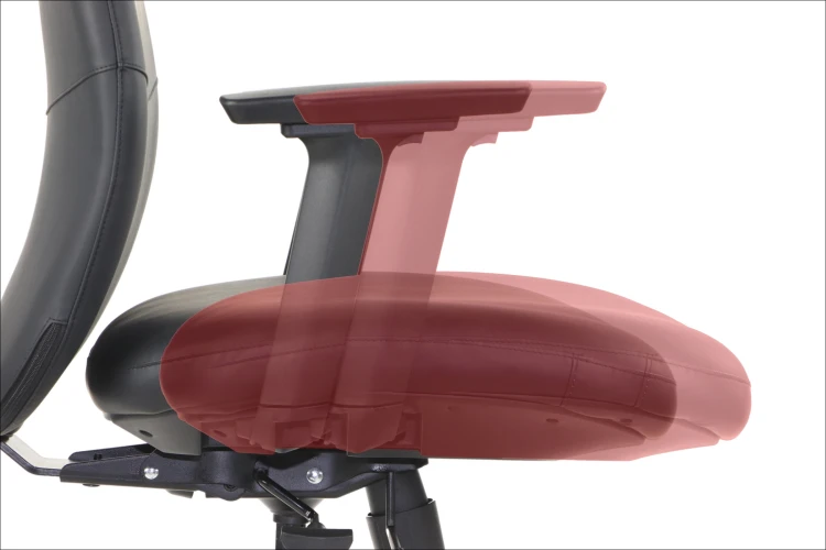 Fotel biurowy ergonomiczny SELLA czarna ekoskóra