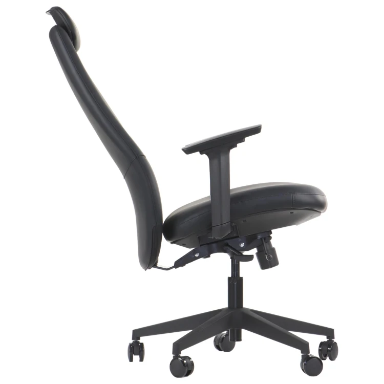 Fotel biurowy ergonomiczny SELLA czarna ekoskóra