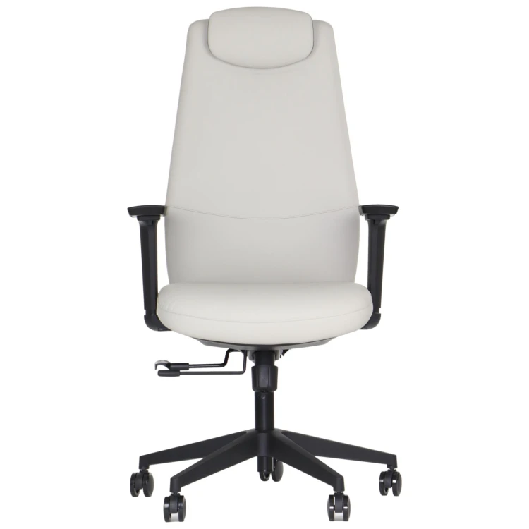 Fotel biurowy ergonomiczny SELLA beżowa ekoskóra