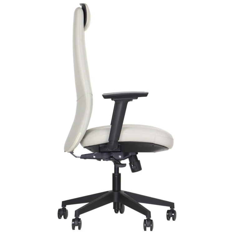 Fotel biurowy ergonomiczny SELLA beżowa ekoskóra