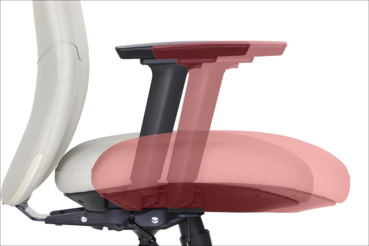 Fotel biurowy ergonomiczny SELLA beżowa ekoskóra