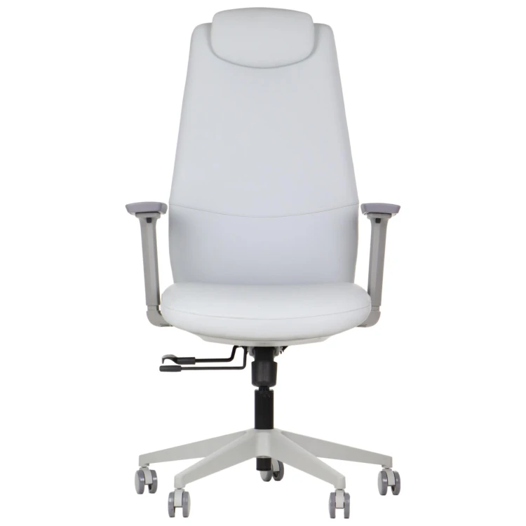 Fotel biurowy ergonomiczny SELLA GF szara ekoskóra