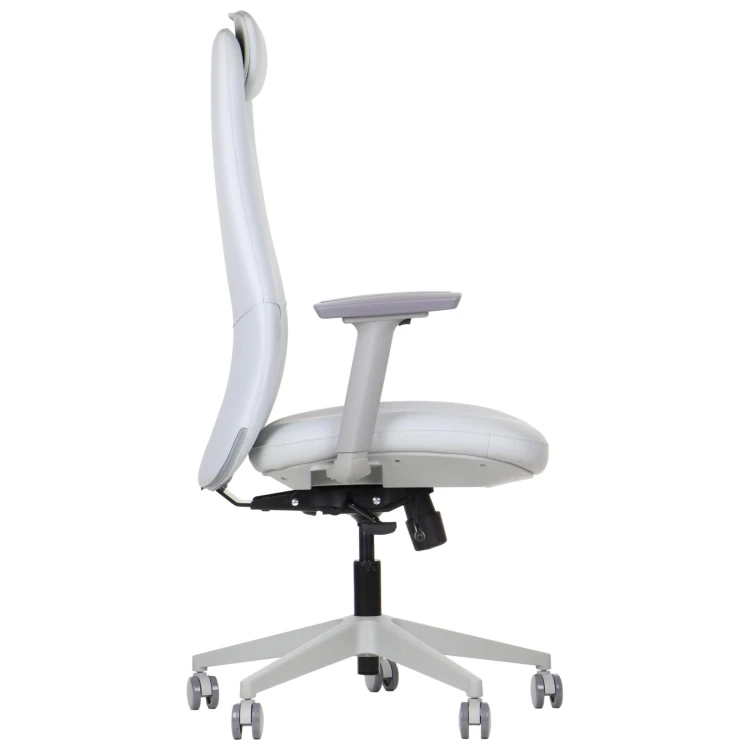Fotel biurowy ergonomiczny SELLA GF szara ekoskóra