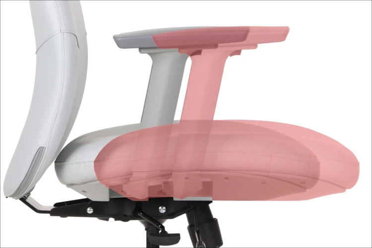 Fotel biurowy ergonomiczny SELLA GF szara ekoskóra