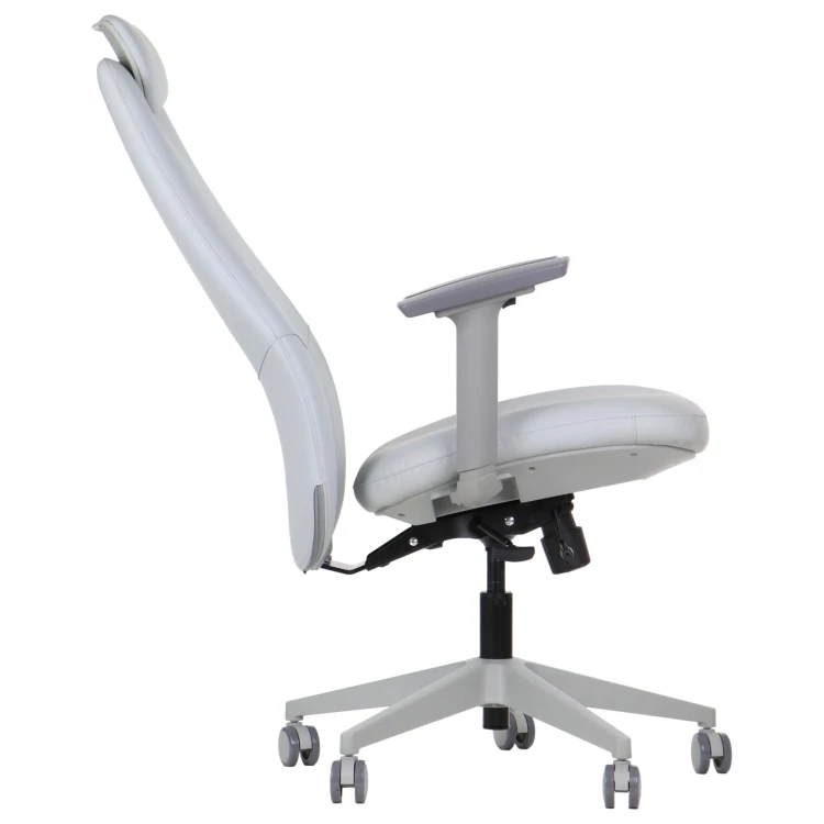 Fotel biurowy ergonomiczny SELLA GF szara ekoskóra