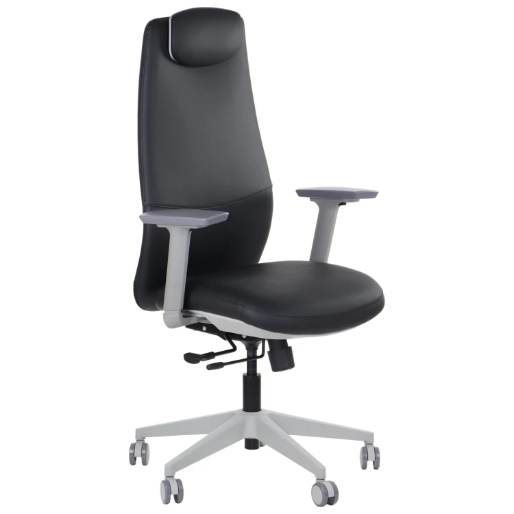Fotel biurowy ergonomiczny SELLA GF czarna ekoskóra