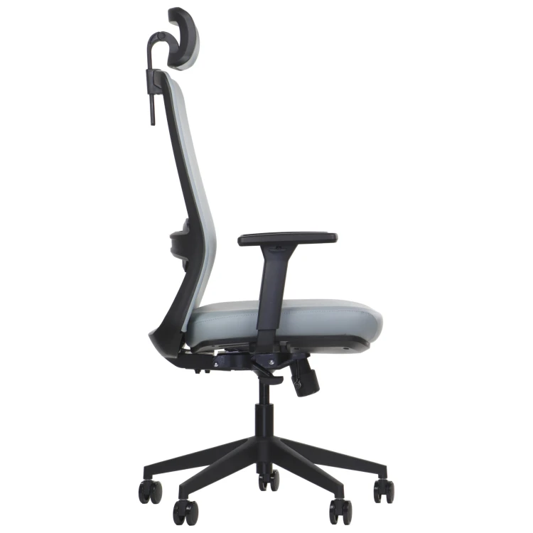 Fotel biurowy ergonomiczny WISTER PU szary