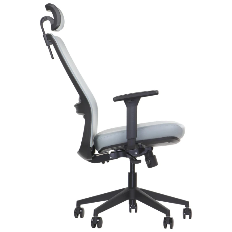 Fotel biurowy ergonomiczny WISTER PU szary