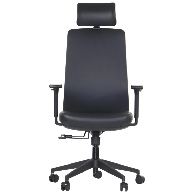 Fotel biurowy ergonomiczny WISTER PU czarny ekoskóra
