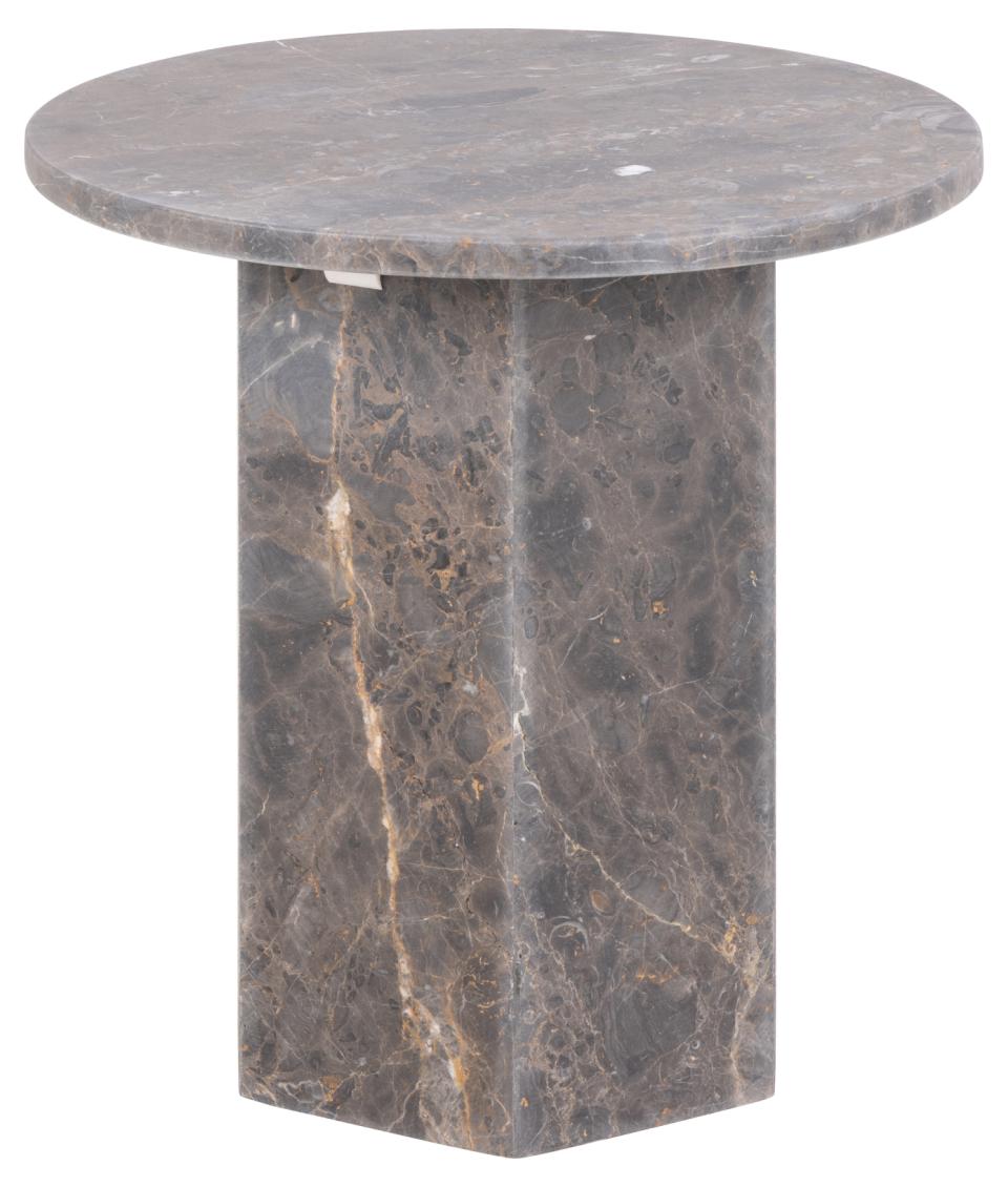 Stolik Naxos marmur ciemno brązowy Ø50x50 cm