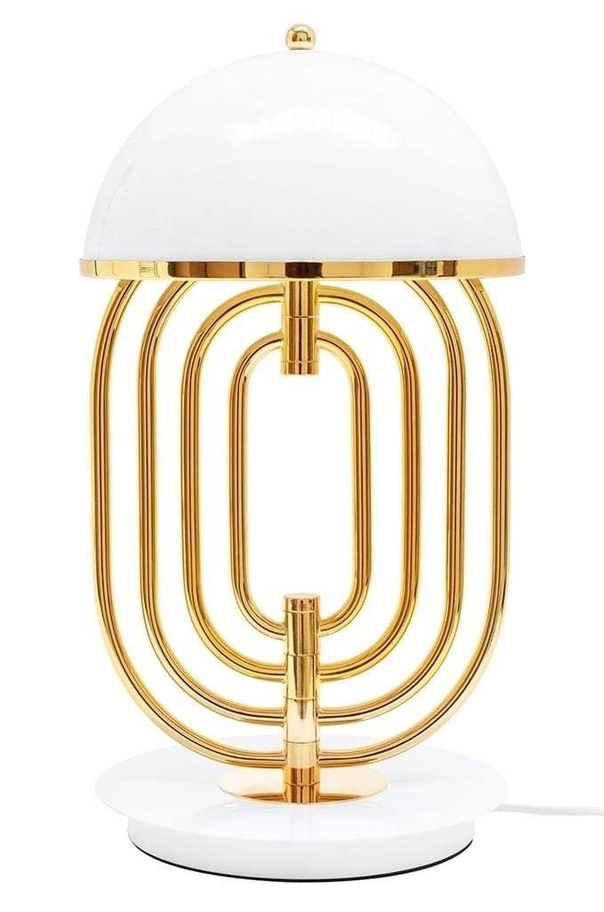 Lampa stołowa BOTTEGA złota biała