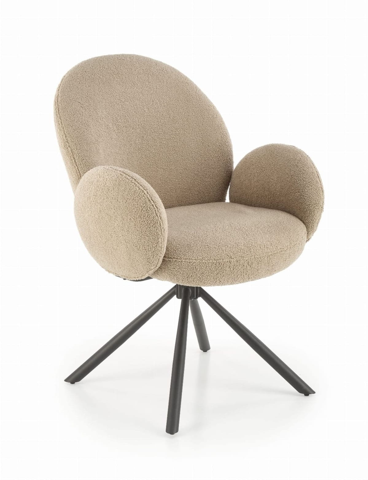 Krzesło K498 cappuccino tkanina boucle