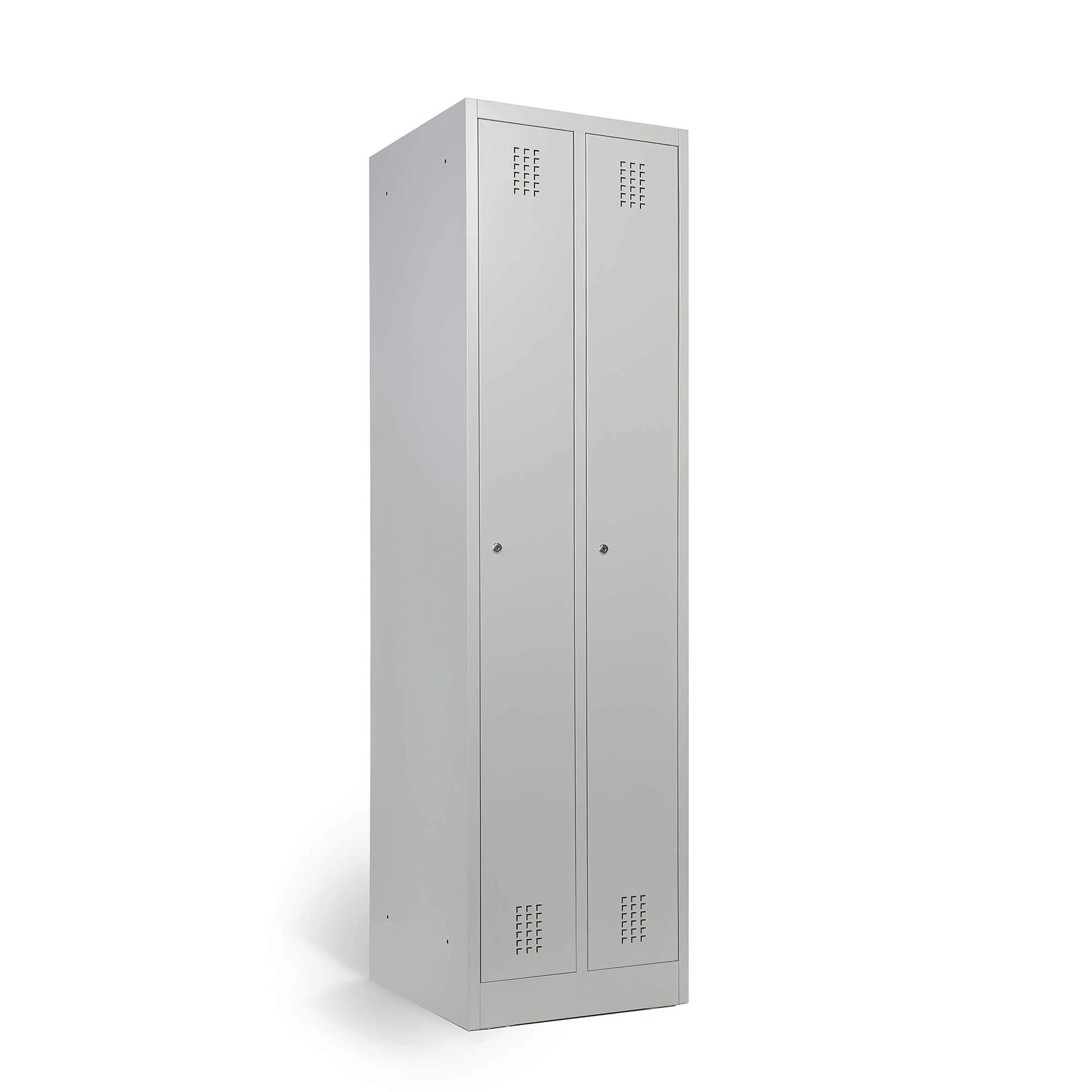 Metalowa szafka ubraniowa 50 cm dwie komory